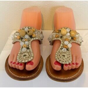 Jack Rogers Womens Beaded Sandals Size 7M